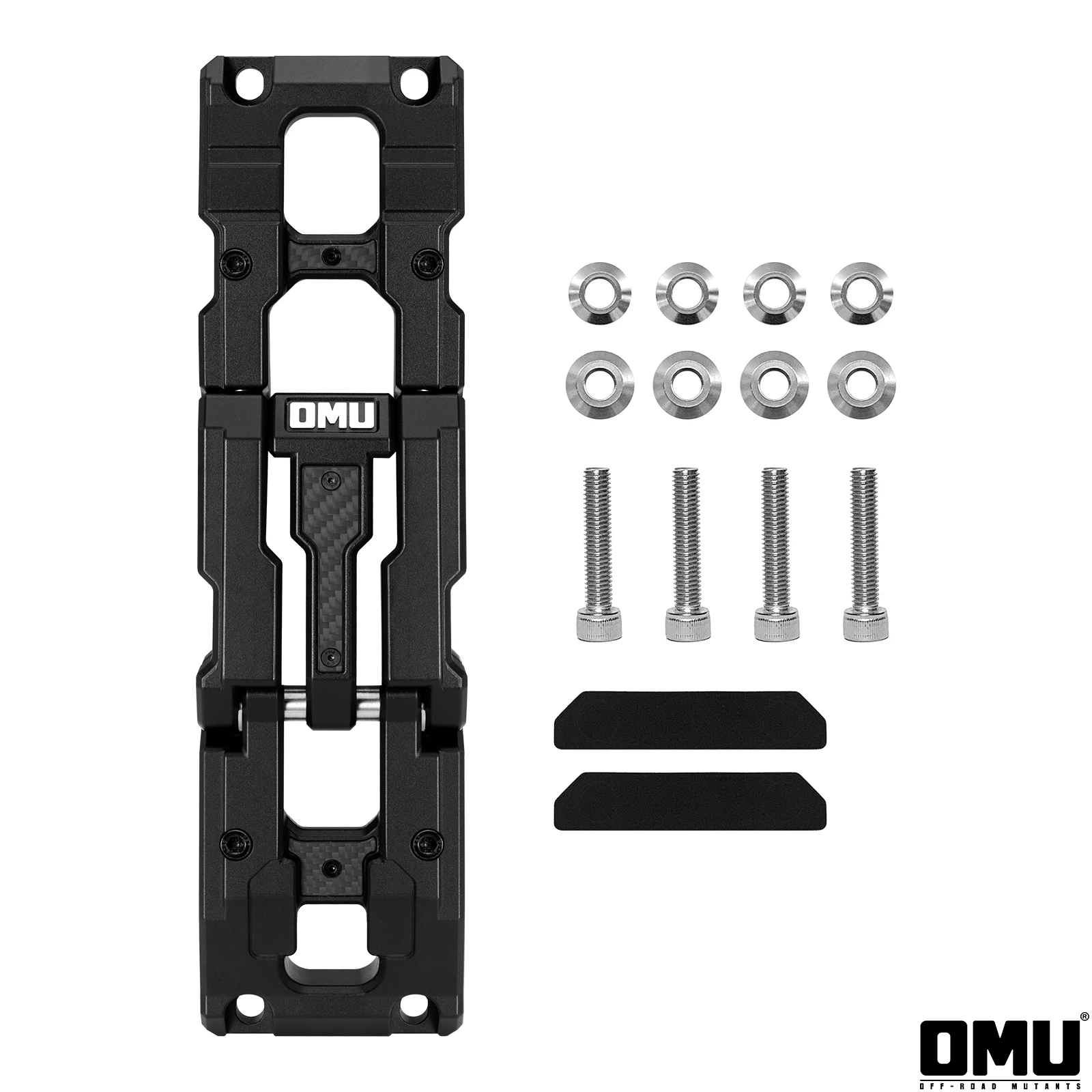 Black Aluminum Magnesium Alloy Door Hinge Steps Folding Door Pedal For Jeep Wrangler JK JL Gladiator JT 2007-2024 OMU002 — zdjęcie 3