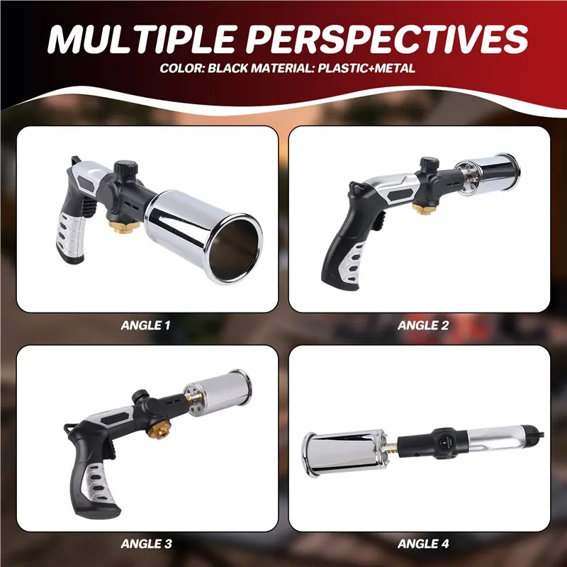ABUN Camping BBQ Torch Flamethrower High Firepower Outdoor Igniter Efficient Flame for Cooking Grilling Campfire