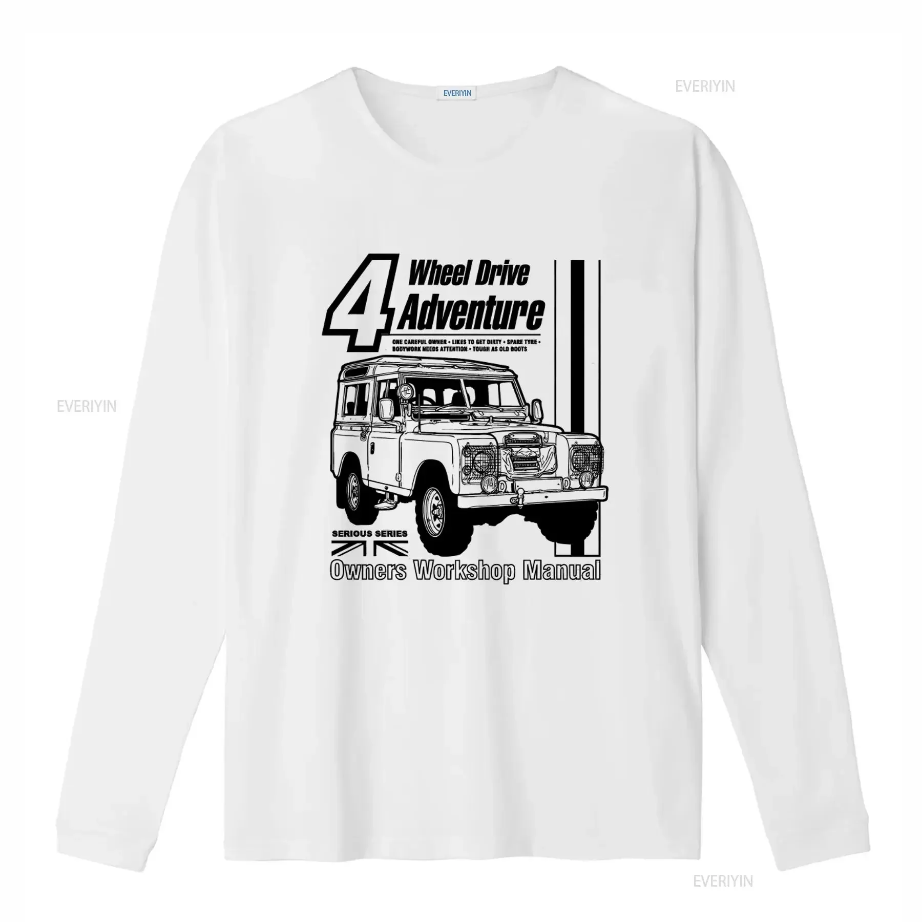 4 Wheel Drive Adventure 4X4 Off Road 100 Cotton T Shirt Serious Series Owners Workshop Manual Design vintage Washed Stylish