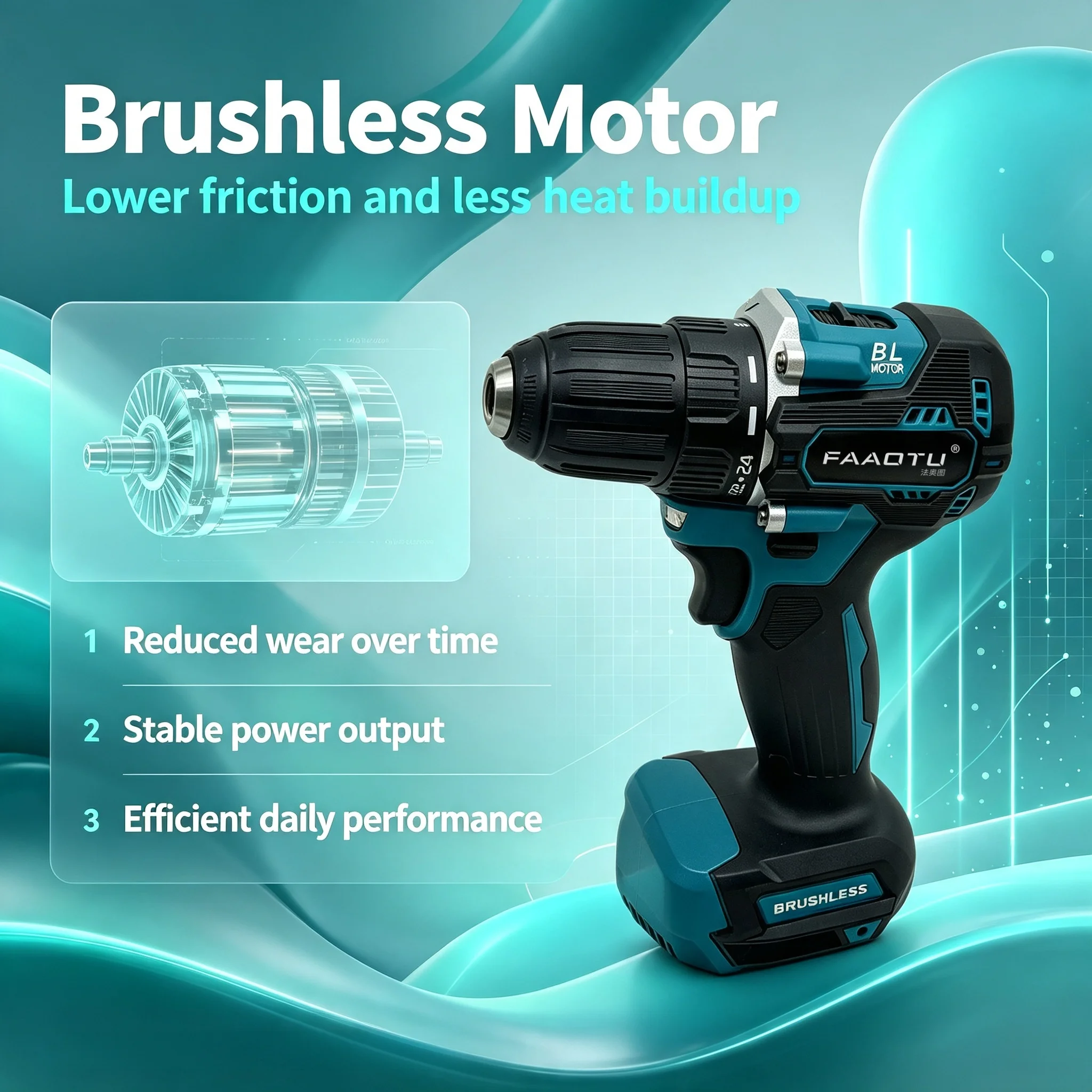 مثقاب لاسلكي جديد من FAAOTU طر - مراجعة Cordless Drill Driver وسعره