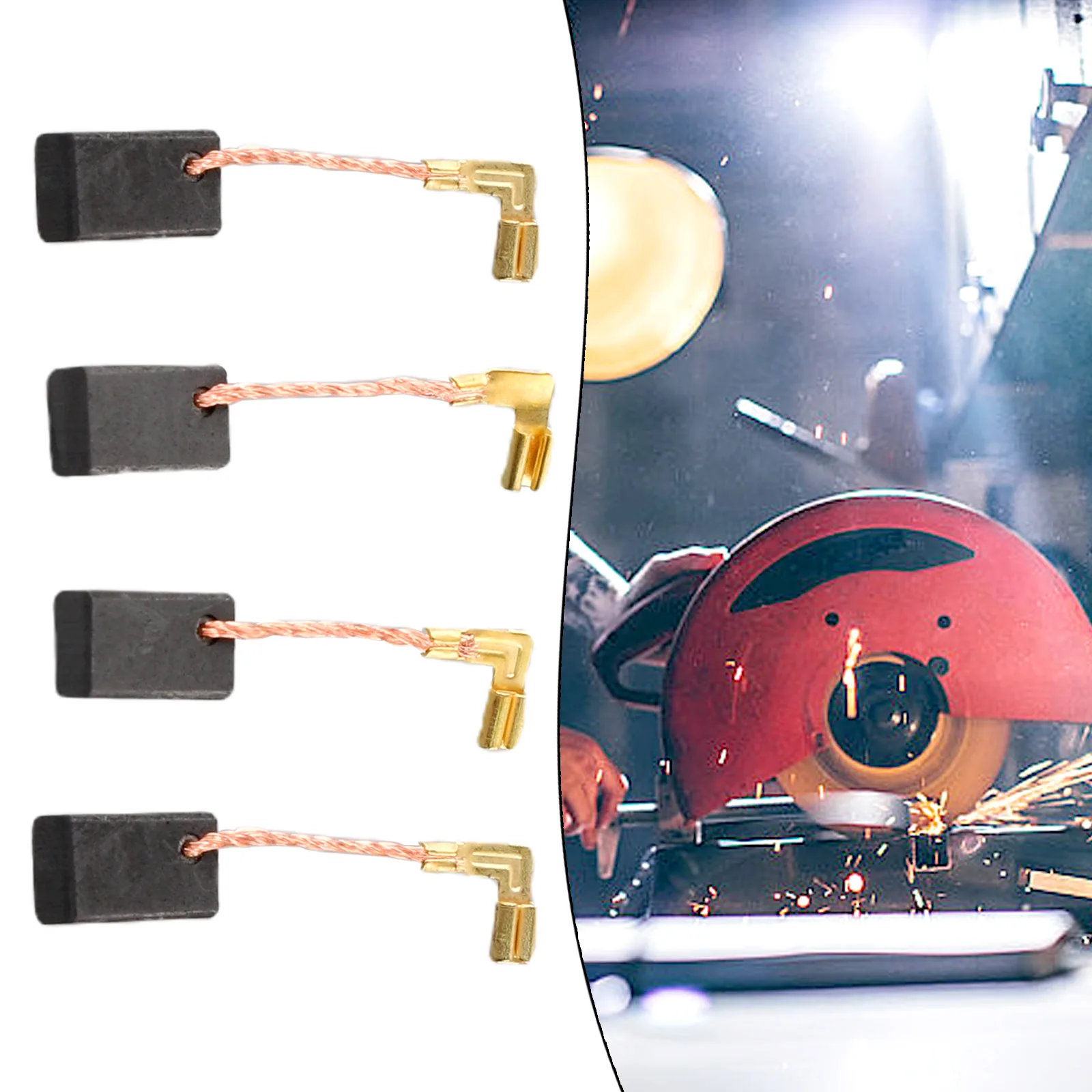 New Practical Durable Carbon Brushes Power Tools Carbon Metal Width 9mm 13mm Length 4 Pcs GA4530 GA4534 GA5030