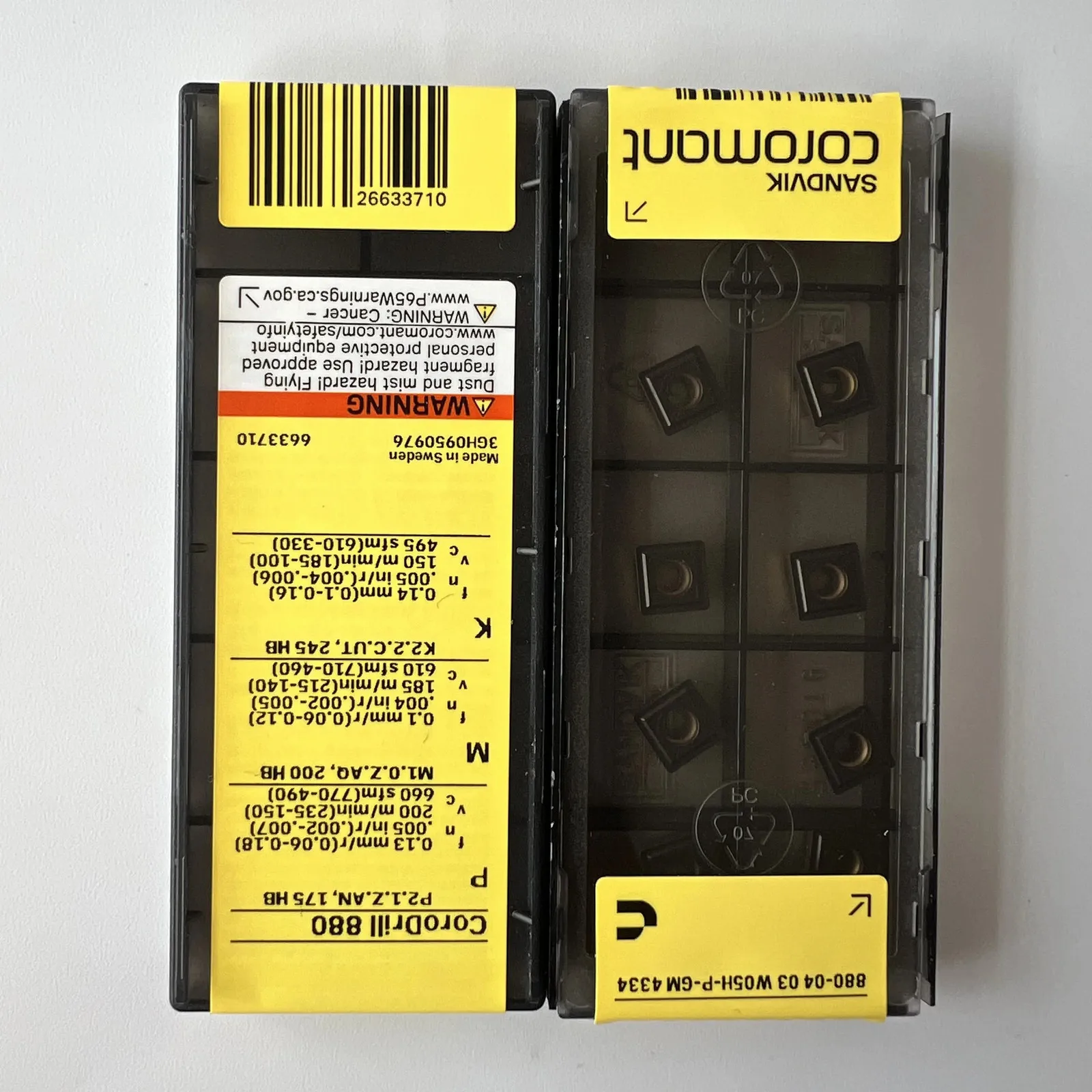 

Original SANDVIK / 880-0403W05H-P-GM 4334 / Hard alloy CNC Blade 10 Pcs