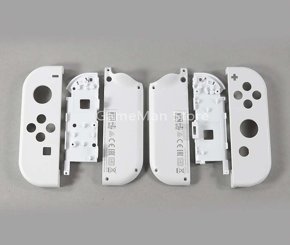 10sets Replacement For NS Switch OLED Joy-Con White Left and Right Handle Case Housing Shell Cover with Medium Frame