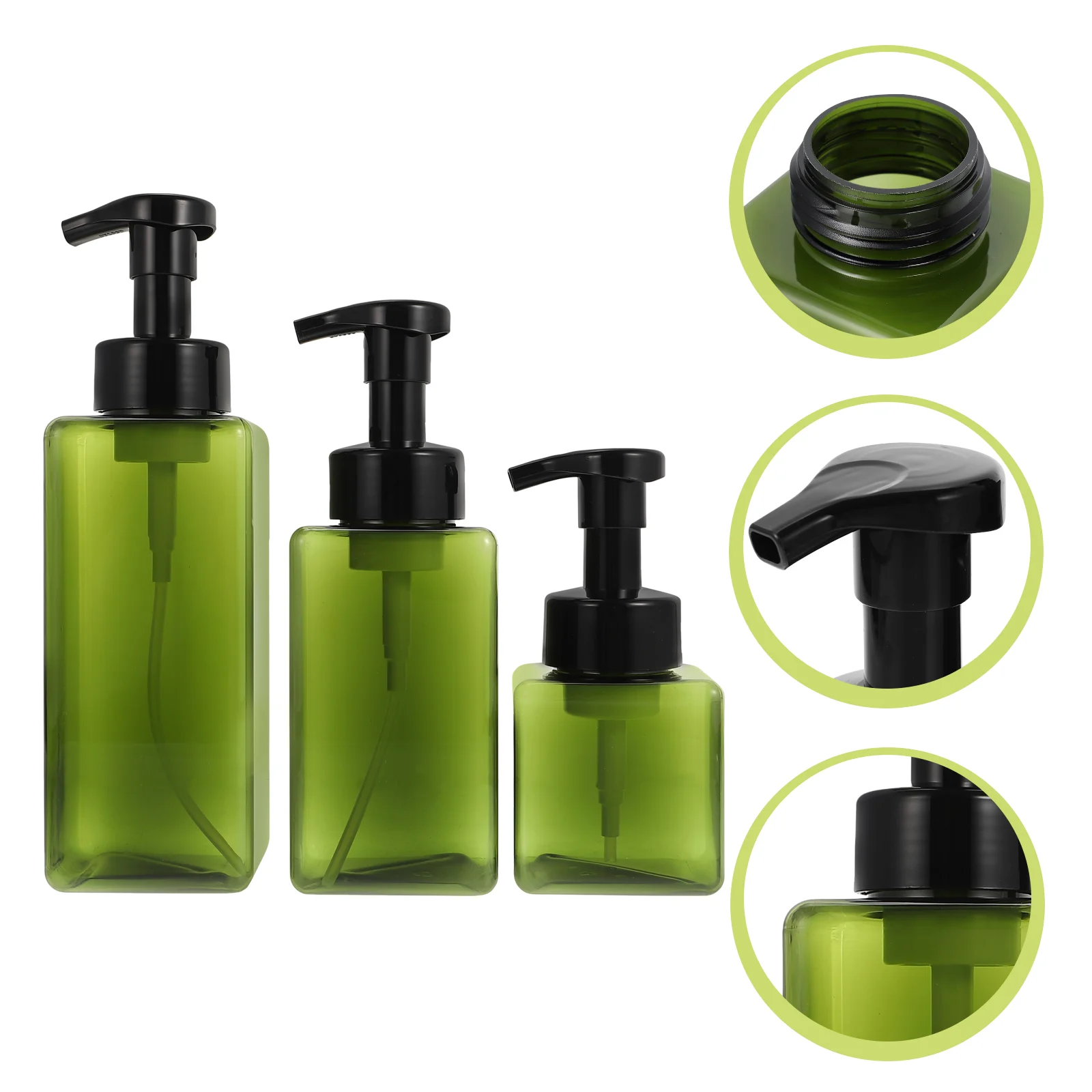 

3 Pcs Bottle Portable Foaming Pump Empty Sparkling Household Convenient Dispenser Multi-function