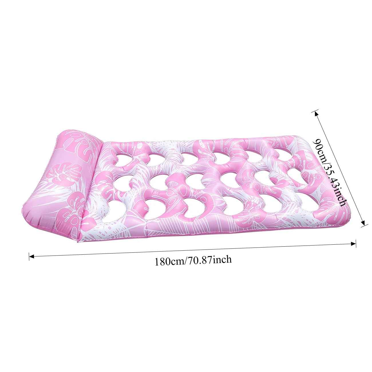 Galleggiante gonfiabile per piscina in PVC con schienale a forma di cuore - Zattera galleggiante con design a foro per divertimento estivo in spiaggia e festa in acqua per adulti