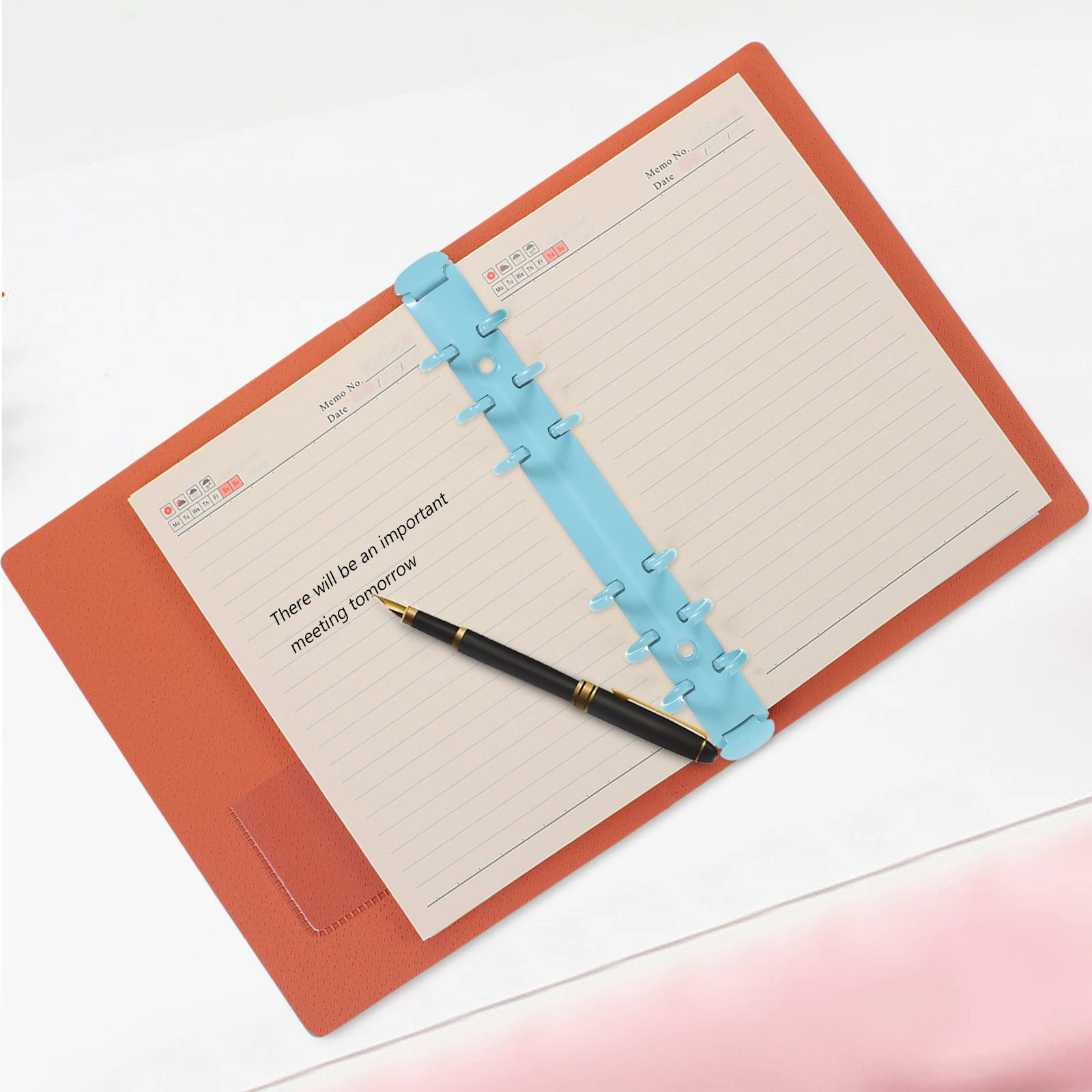 

2Pcs Metal Binder Clips for Loose Leaf Notebook Planner Organizer Portable Smooth Easy Pages Binder Organizer