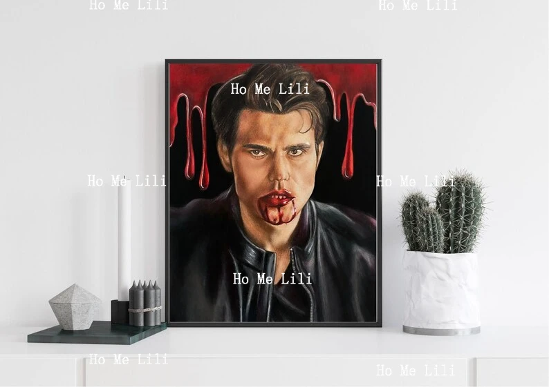 Stefan Salvatore Print Rippah Inspired Print Poster Fan Gift Room Decor