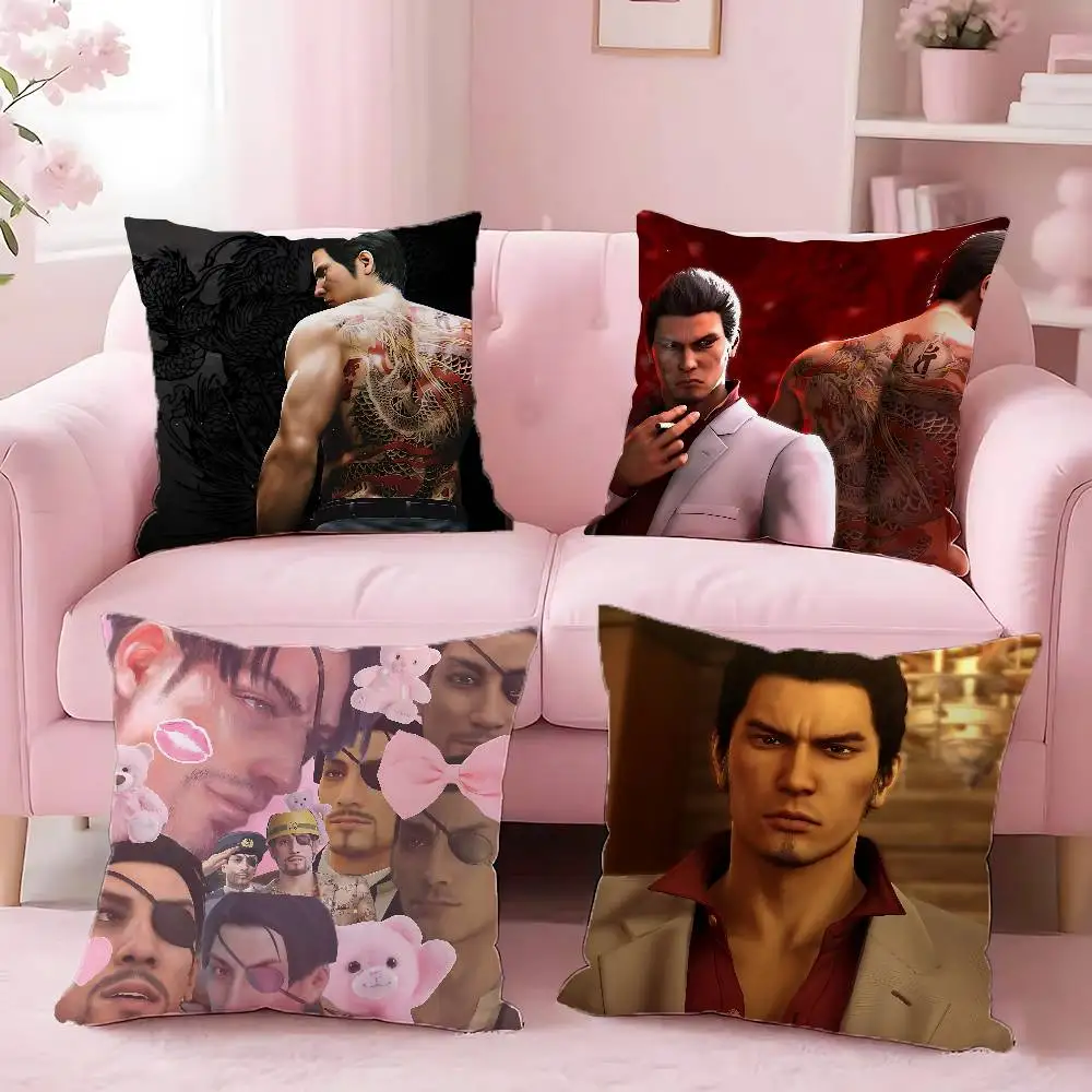 Y-YAKUZA Kazuma Kiryu كيس وسادة ل أريكة ديكور سيارة مكتب غرفة الطباعة غطاء الوسادة الزينة والحامي