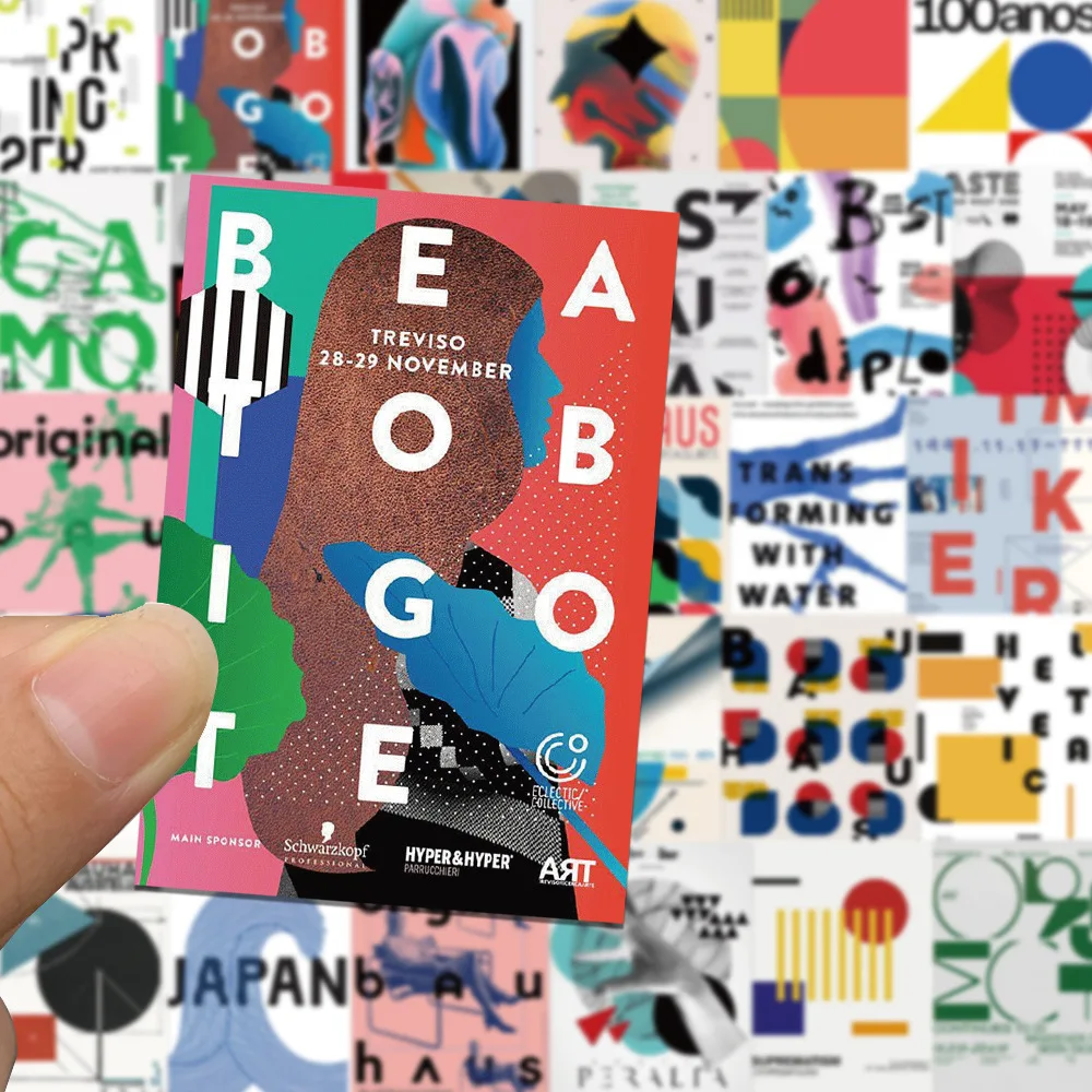 

10/20/40PCS Bauhaus Poster Art Cartoon Sticker DIY Laptop Water Cup Luggage Skateboard Graffiti Decals Fun for Kid Toys Gifts