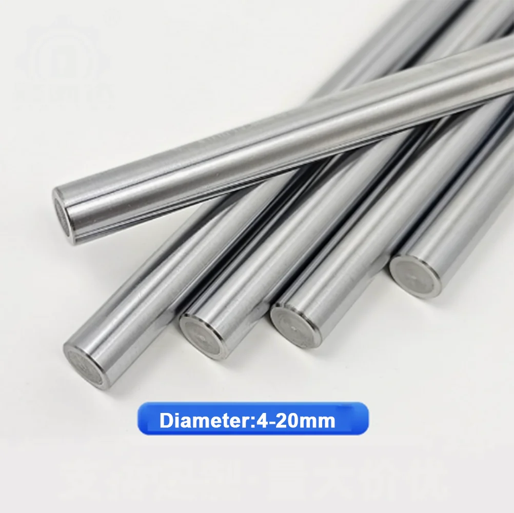 Linear Shaft  45 # Steel Chrome Plated Solid Round Rod Optical Axis 4-20mm 100-500mm for DIY CNC Router Automation Machine Parts