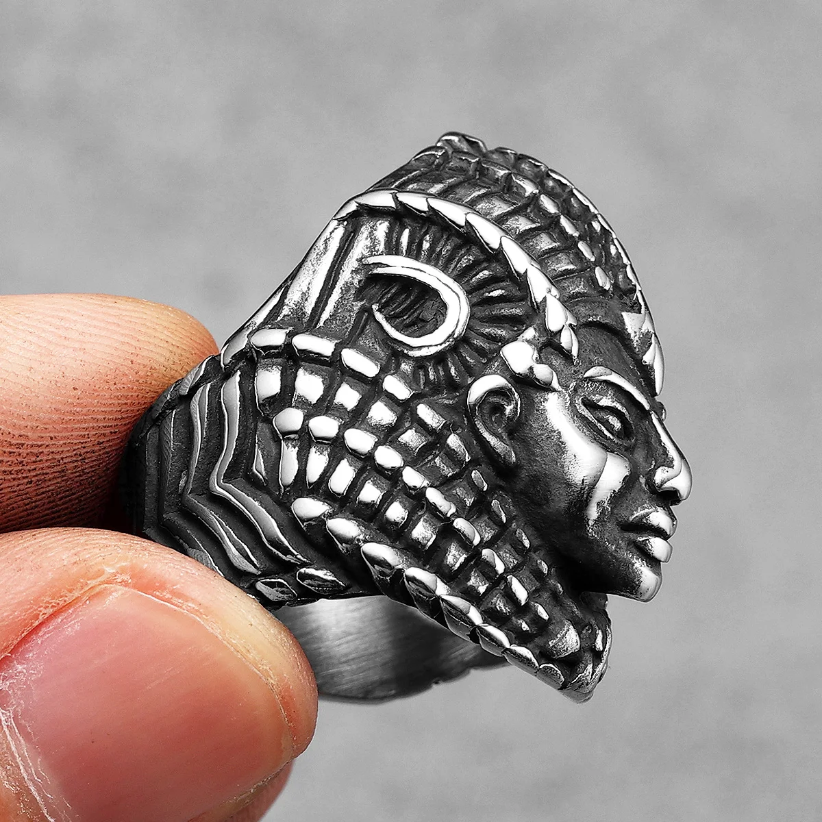 Egyptian Pharaoh Men Rings Stainless Steel Women Jewelry Punk Gothic Rock Vintage Cool Stuff Fashion Accessories Gift Wholesale