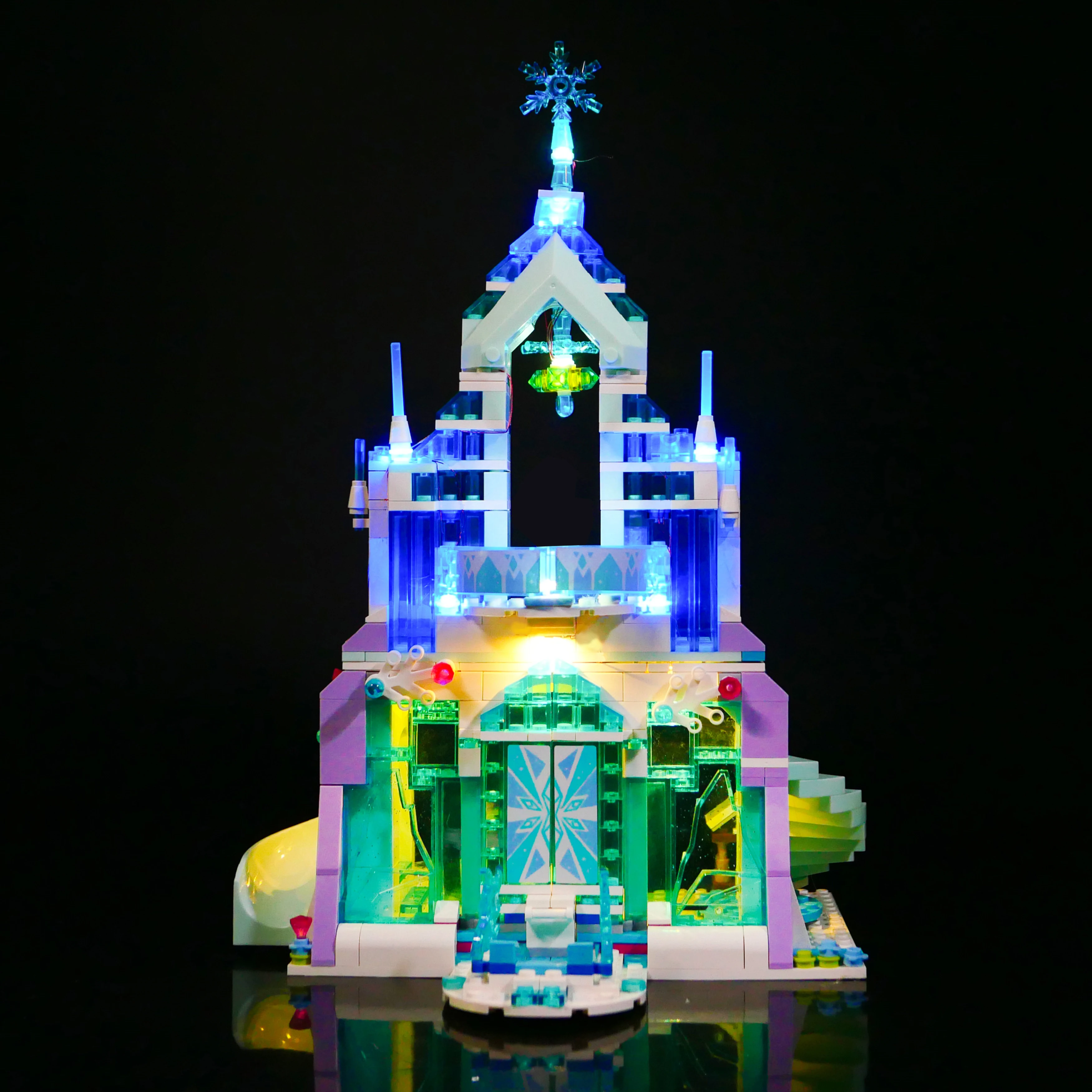 مجموعة إضاءة LED لبنة البناء DIY لنموذج قلعة الأميرة ذات الطابع المجمد 41148، ملحقات الإضاءة للتجميع والديكور