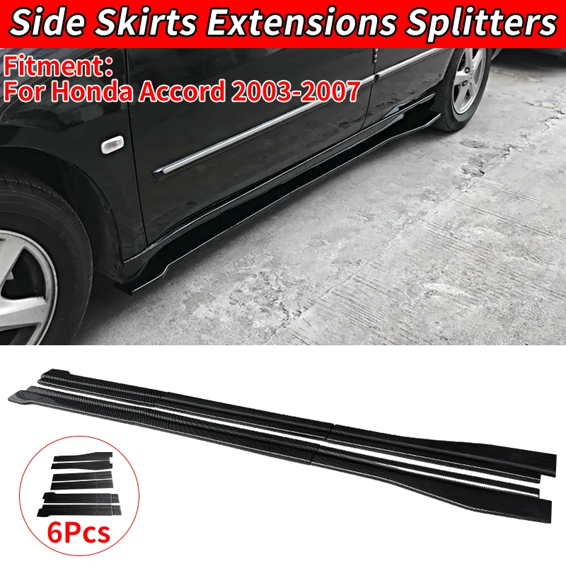 

For Honda Accord 2003-2007 Auto Styling Side Skirt Extension Spliter Kit Bumper Protect Guards Spliter Decor Car Accessories