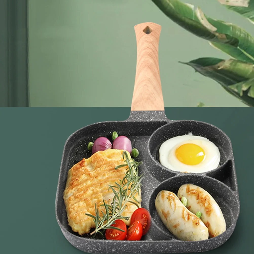 

1pc Non-Stick Breakfast Pan For Omelette Steak Pancake Medical Stone Coating Long Handle Ergonomic Kitchen Frying Pan Household