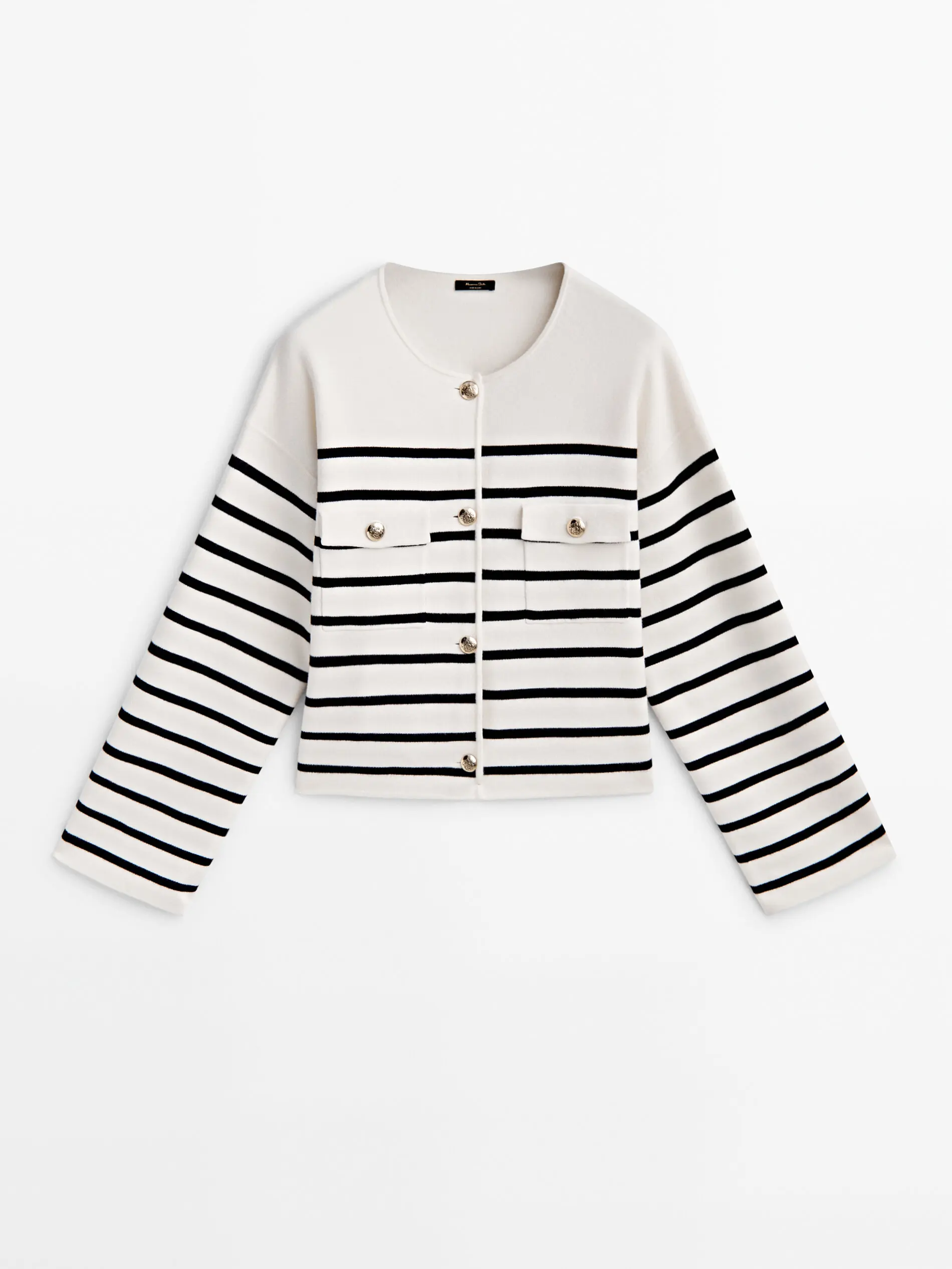 Ethereal MD 2025 massidutti otoño nuevo estilo de moda casual para mujer pequeña fragancia cárdigan de punto a rayas de alta calidad