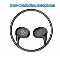 Neckband AIR bone conduction headphones wireless Bluetooth Headset with mic sports running non-ear-wearing For Xiaomi iPhone 15