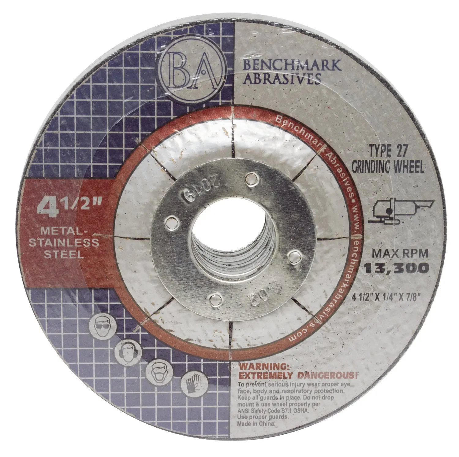 

15-Pack 4.5" Cut Off Wheels, 1/4" Thick, 7/8" Arbor, Type 27 for Metals, Angle Grinder Cutting Discs