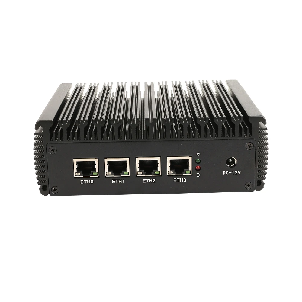 HUNSN ARJ01 Micro Firewall Appliance, Intel Celeron J4125,OPNsense, desembaraçar, VPN, Roteador, PC, 4x 2.5Gbps, I225-V, LAN,HDMI,VGA