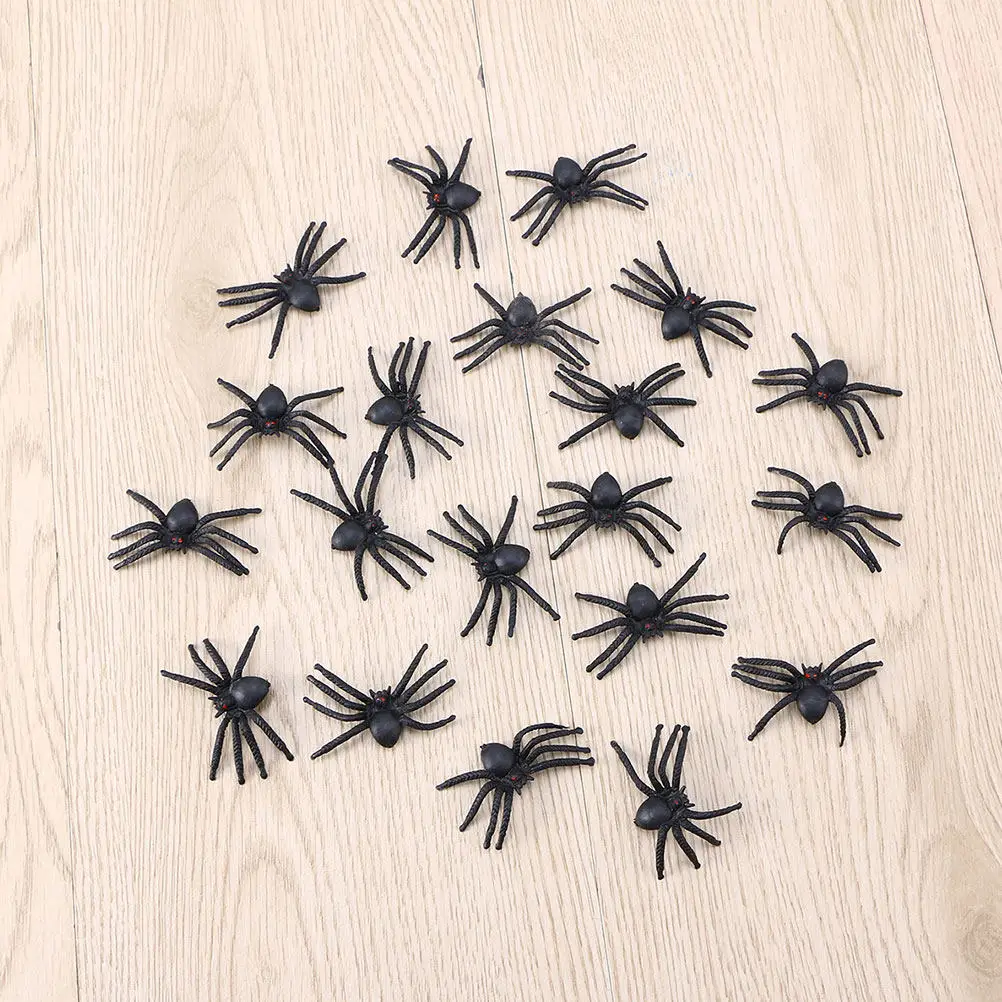 

40 Pcs Halloween Spider Decorations for Home Mini Model Costume Party April Fools' Day Prank Toy Toys Spiders