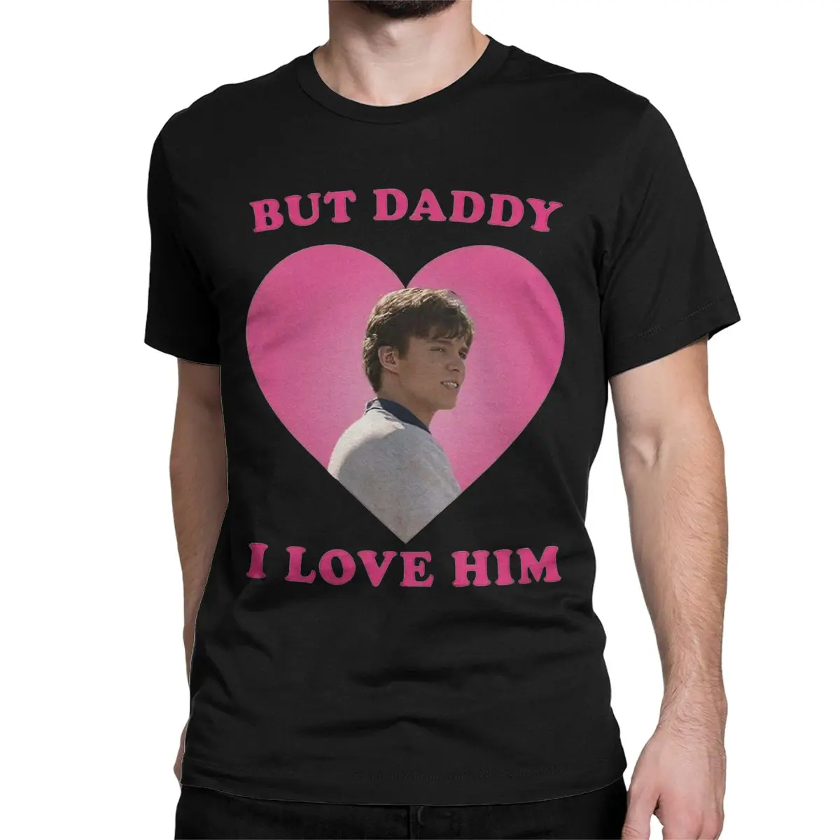 Funny But Daddy I Love Him Nicholas Chavez T-Shirt for Men Round Collar Pure Cotton T Shirt Short Sleeve Tees Graphic Clothes