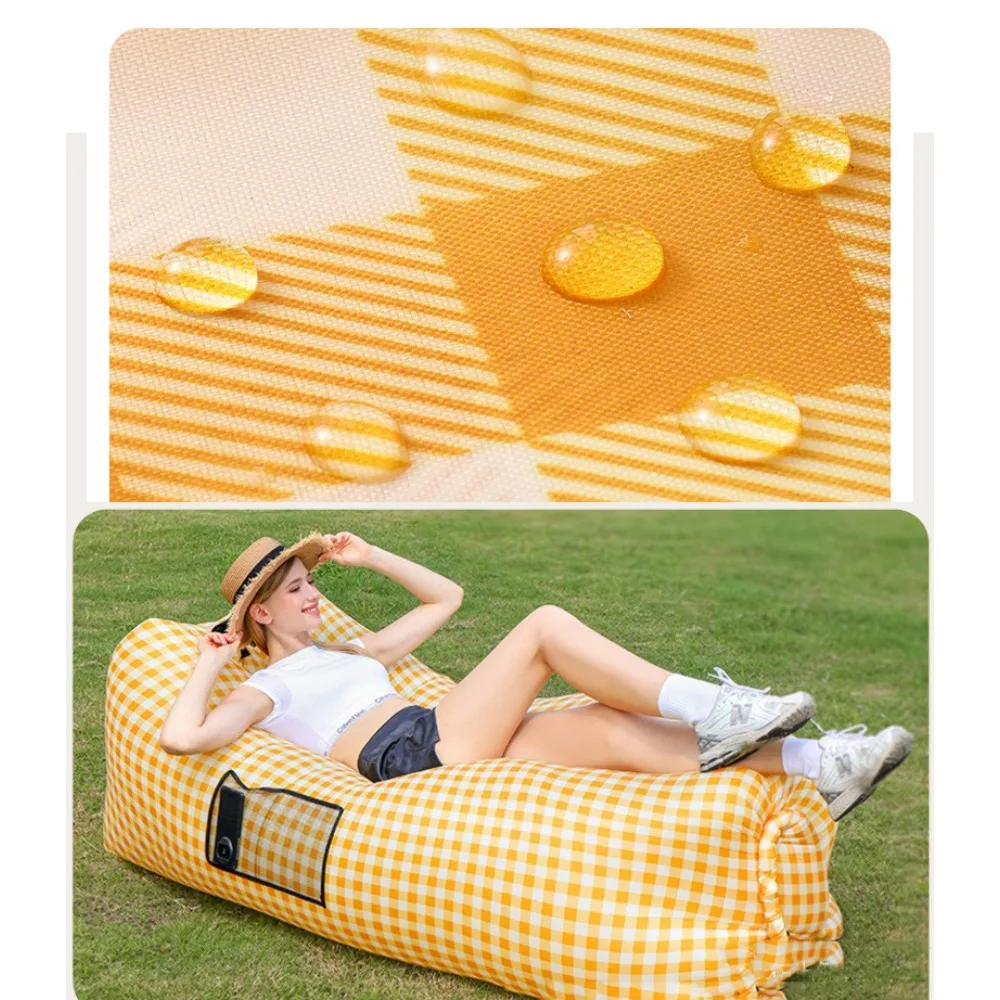 Outdoor Essential Family Foldable Air Bed Camping Polyester Lazy Inflatable Sofa Music Festival Portable Waterproof Sausage Bed - view 3