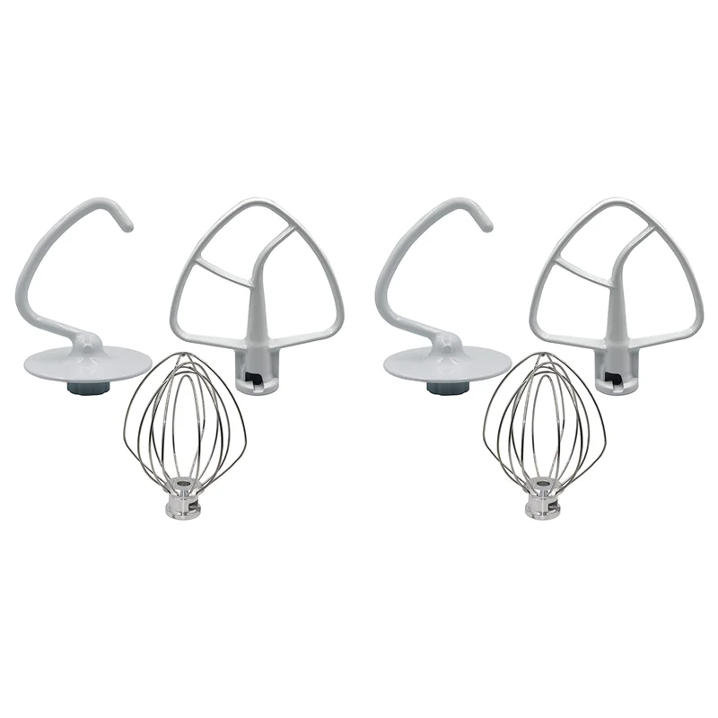 

Mixer Kit For KSM150 Includes Dough Hook Wire Whip And Coated Flat Beater, 6 Pieces Stand Mixers Repair Set Compatible-B09B