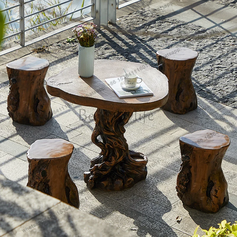 LJY Retro Nordic Garden Furniture Sets Chairs Gazebo Garden Furniture Sets Wood Garden Muebles De Patio Exterior Outdoor Furnitu