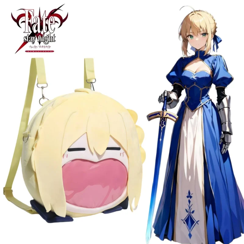 

Fate Altria Pendragon плюшевая Ita-сумка прозрачный значок кукла сумка для карточек аниме товар рюкзак для мальчиков и девочек праздничные подарки