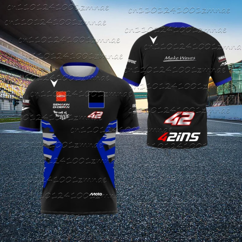 

2025 New Motorcycle Race No.42 Printed Men's and Women's T-shirts Summer Casual Sports Children's T-shirts Fashion Top
