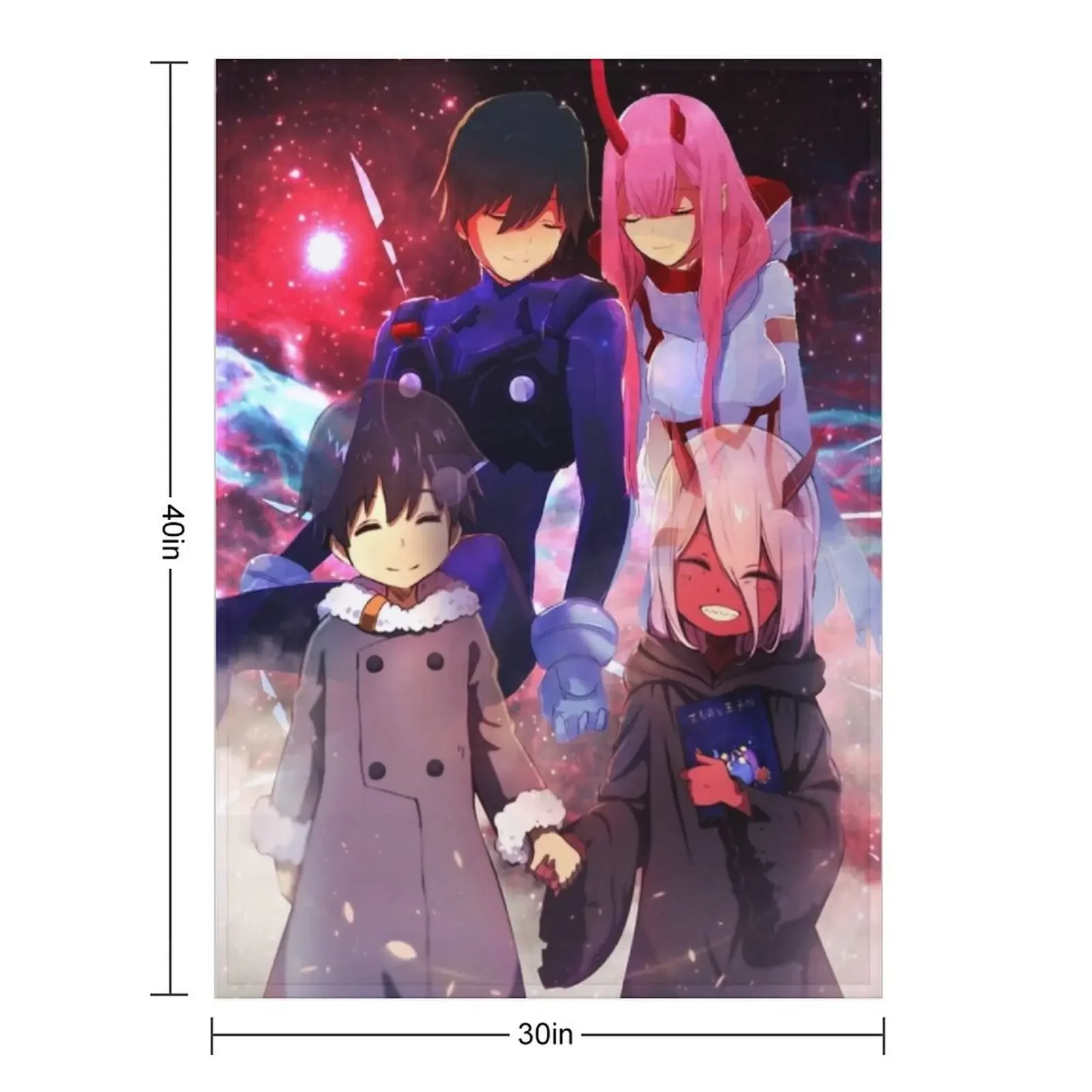 Darling In The FranXX 3 Throw Blanket Stuffeds Summer Beddings Camping Thin Blankets