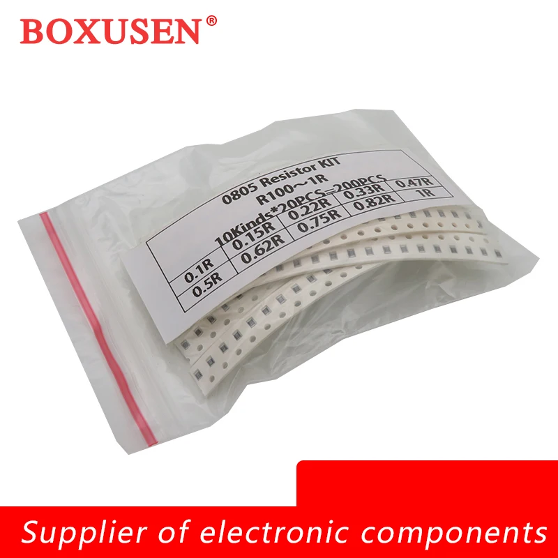 10valueX20pcs=200pcs 0603 0805 1206 1% SMD resistors assorted DIY kit R330 R220 R150 R100 1R00 R820 R750 R620 R500 R470