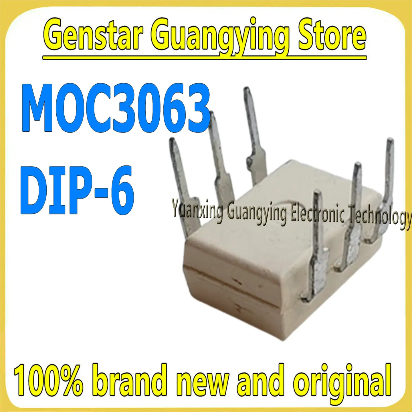 (10 pieces) MOC3063 MOC3O63 DIP-6 Three-Terminal Bidirectional Thyristor-Output Optocoupler  100% Brand New