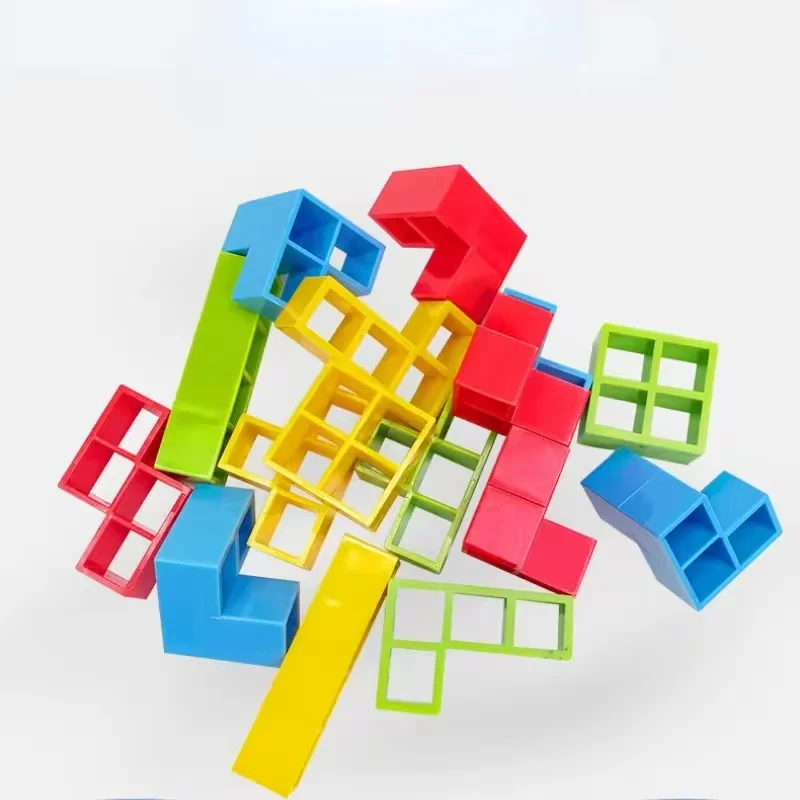 Tetris Tower Balancing Stacking Toys Children Blocks Balance Tower Board Game Smart Balance Stacking Kids Toys