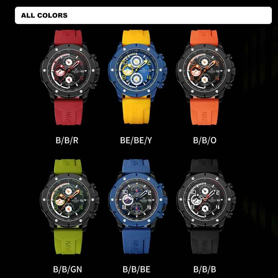 NAVIFORCE-Reloj de pulsera para hombre, de cuarzo, de lujo, de negocios, luminoso, resistente al agua, Masculino, 2023