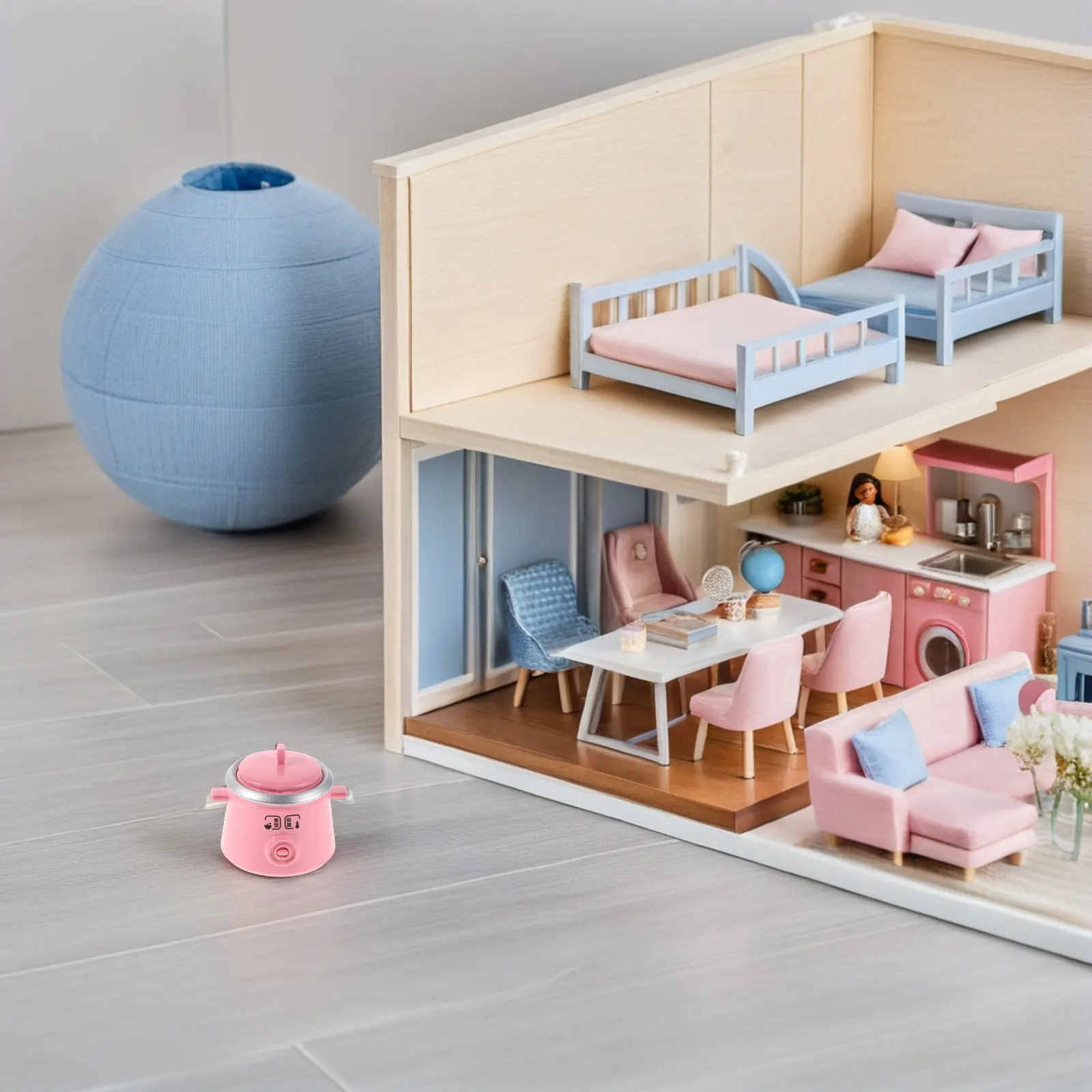 

Миниатюрная рисоварка, маленькая металлическая мини-печь, легкая и портативная, для детских игр, аксессуары для кухни и декор для кукольного домика