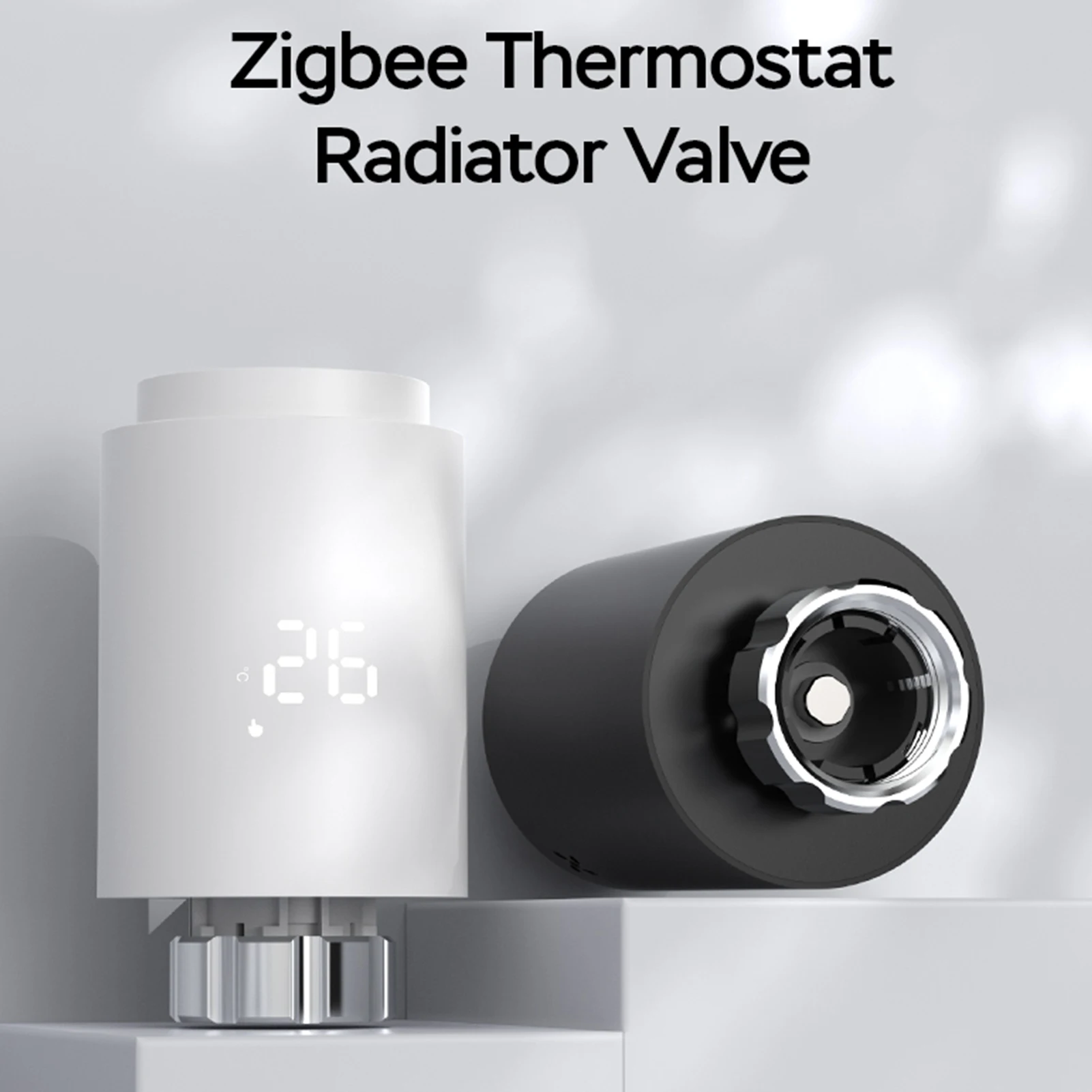 Tuya Zigbee Smart Thermostatic Radiator Valve TRV Thermostat Actuator LED Display Temperature Controller for Alexa Google Home