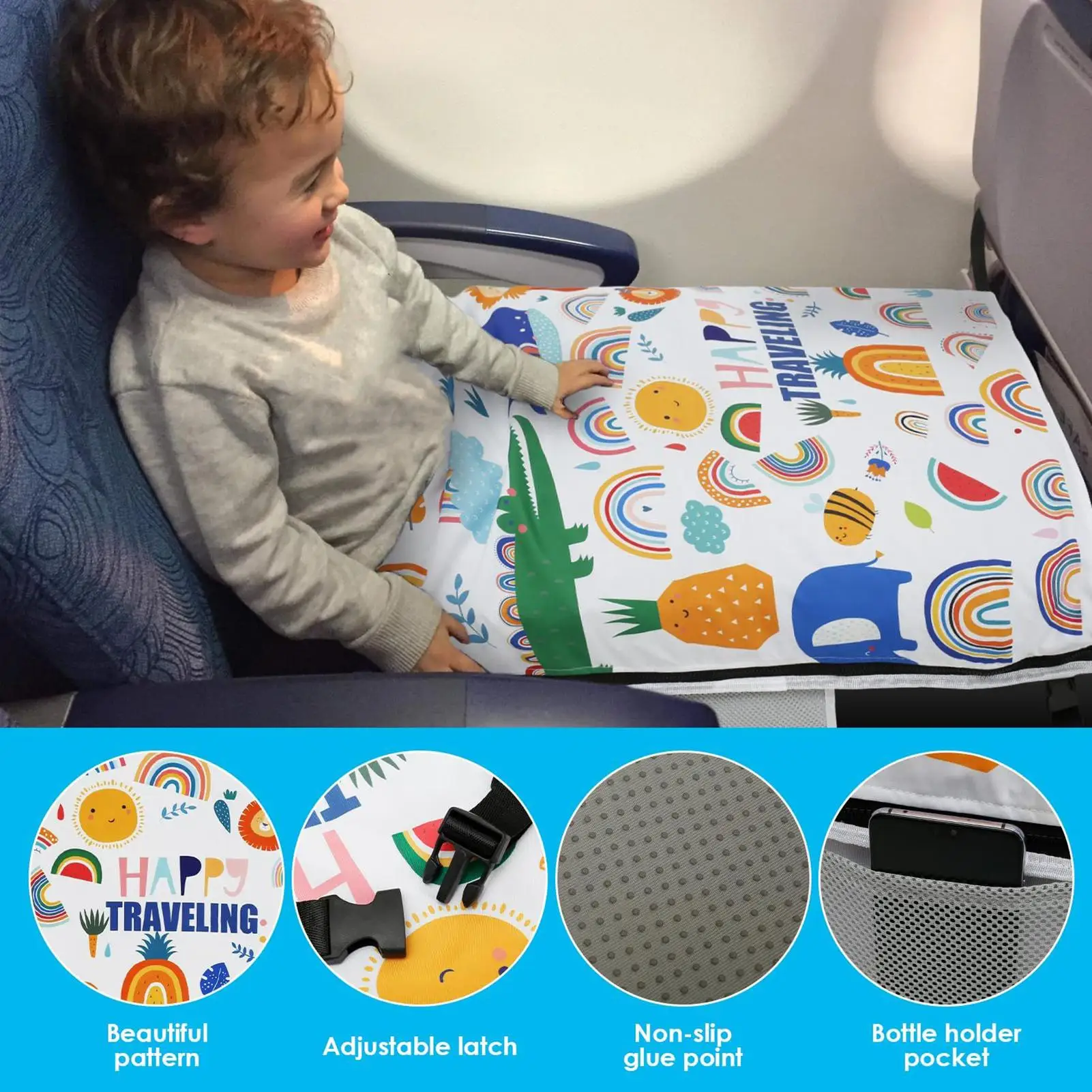 

Детская кровать в самолете, подставка для ног, удлинитель сиденья для детей, мягкий складной детский гамак для сна для летающих поездок, круизный поезд, отпуск