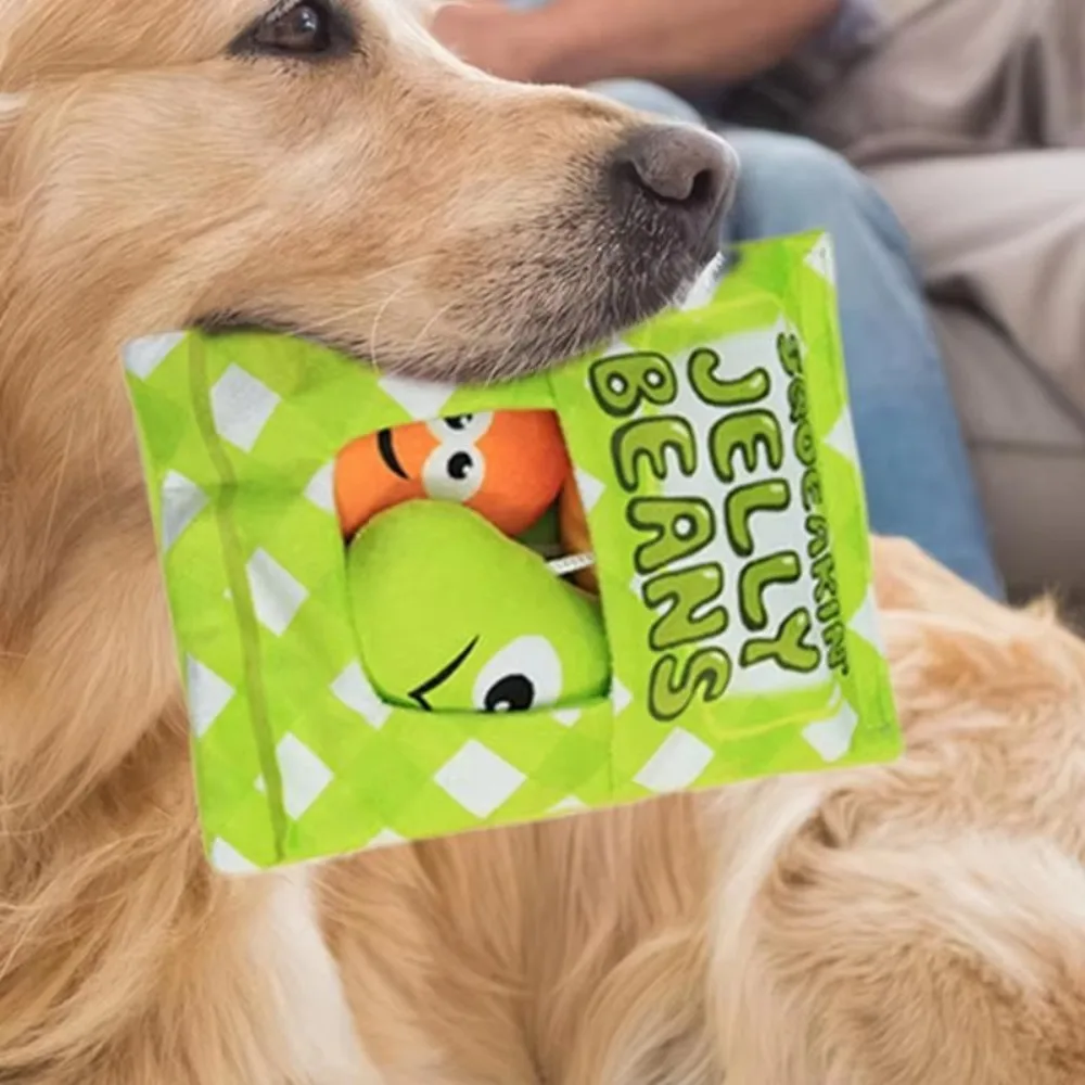 

Bite-resistant Dog Squeaky Plush Toys Snacks Candy Potatoes Cartoon Dog Crisps Toys Funny Pet Chew Toy