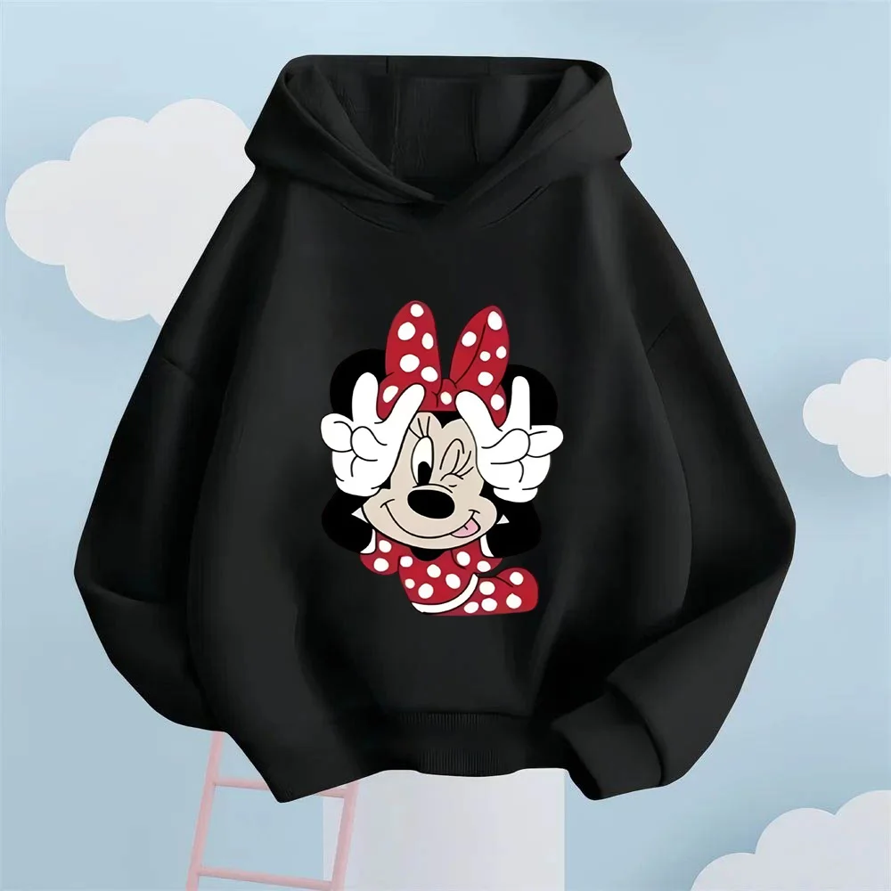 نمط الرسوم المتحركة لعوب! هوديي للأطفال مطبوع عليه ميني ماوس المرح، دع الأطفال ارتداء أزياء حلوة ولطيفة #1