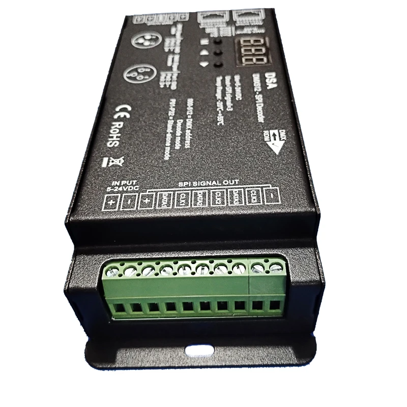 New Led DMX512 to SPI Decoder DMX Converter 1024 Dots TTL Pixel Controller Support 6803/8806/2811/ 2812/2801/3001/9813 IC