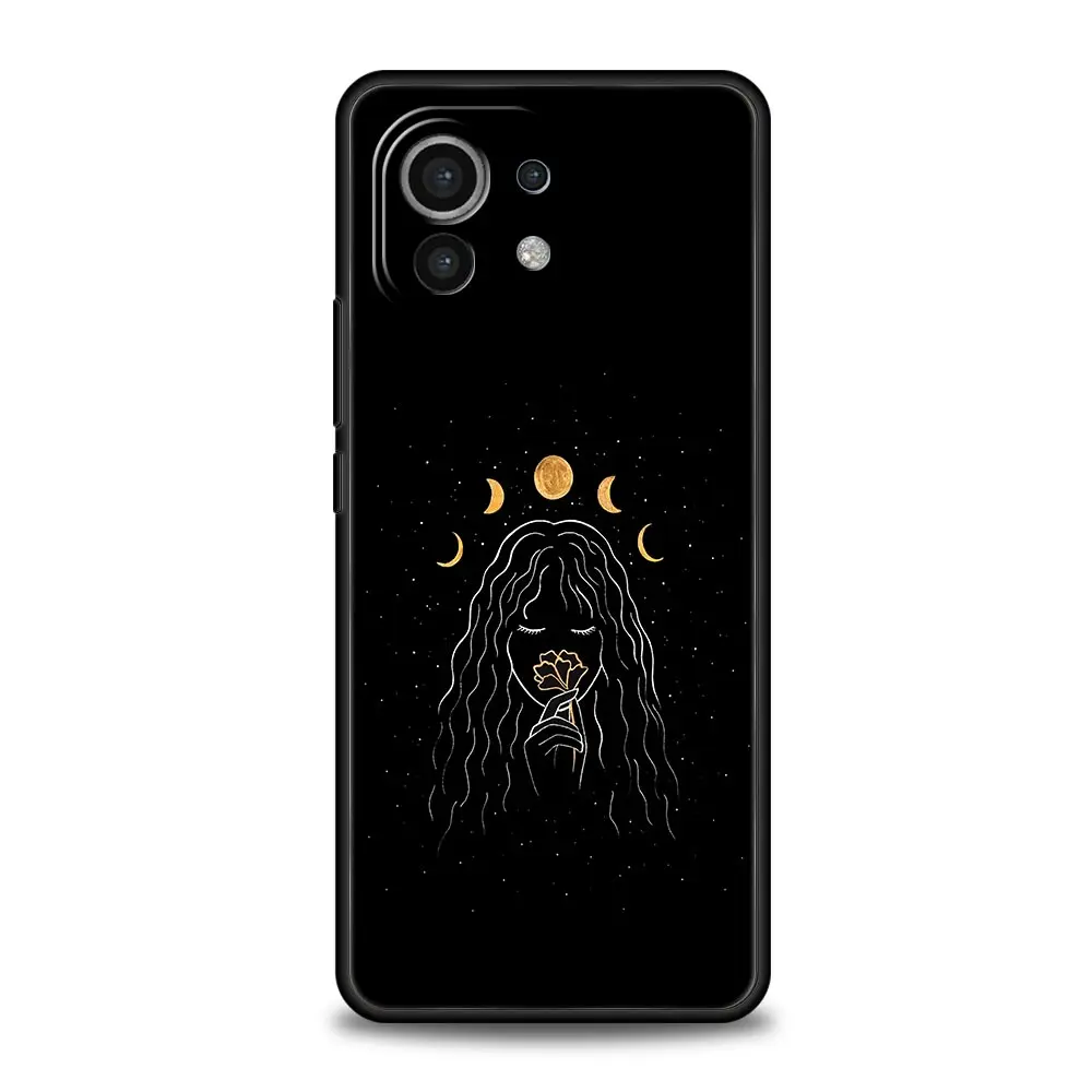 Simplicity line Art sun moon Phone Case For Xiaomi 14 13 12 11 Lite 13T 12T 11T Pro 9T Mi Poco X6 X5 M3 X3 Pro F5 F4 F3 5G Cover