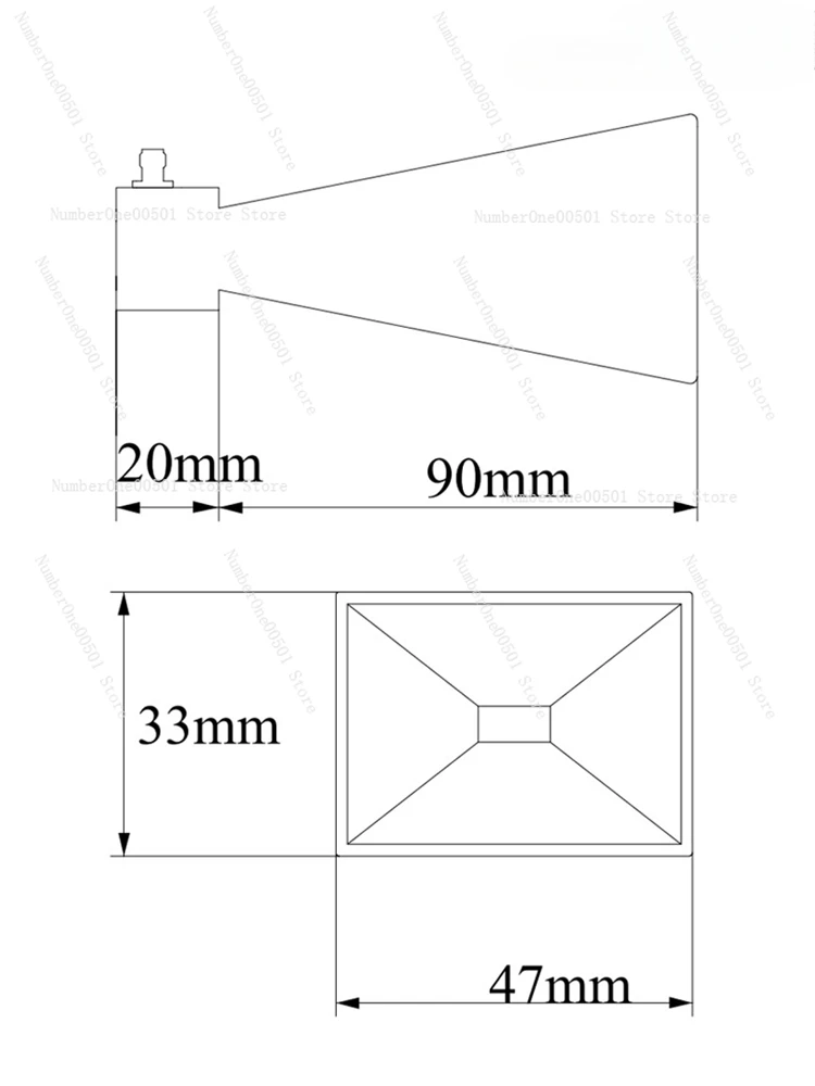 Standard Gain Horn Antenna 26.5-40 G Gain 20dBi 2.92mm Female GHA265400-292F-20