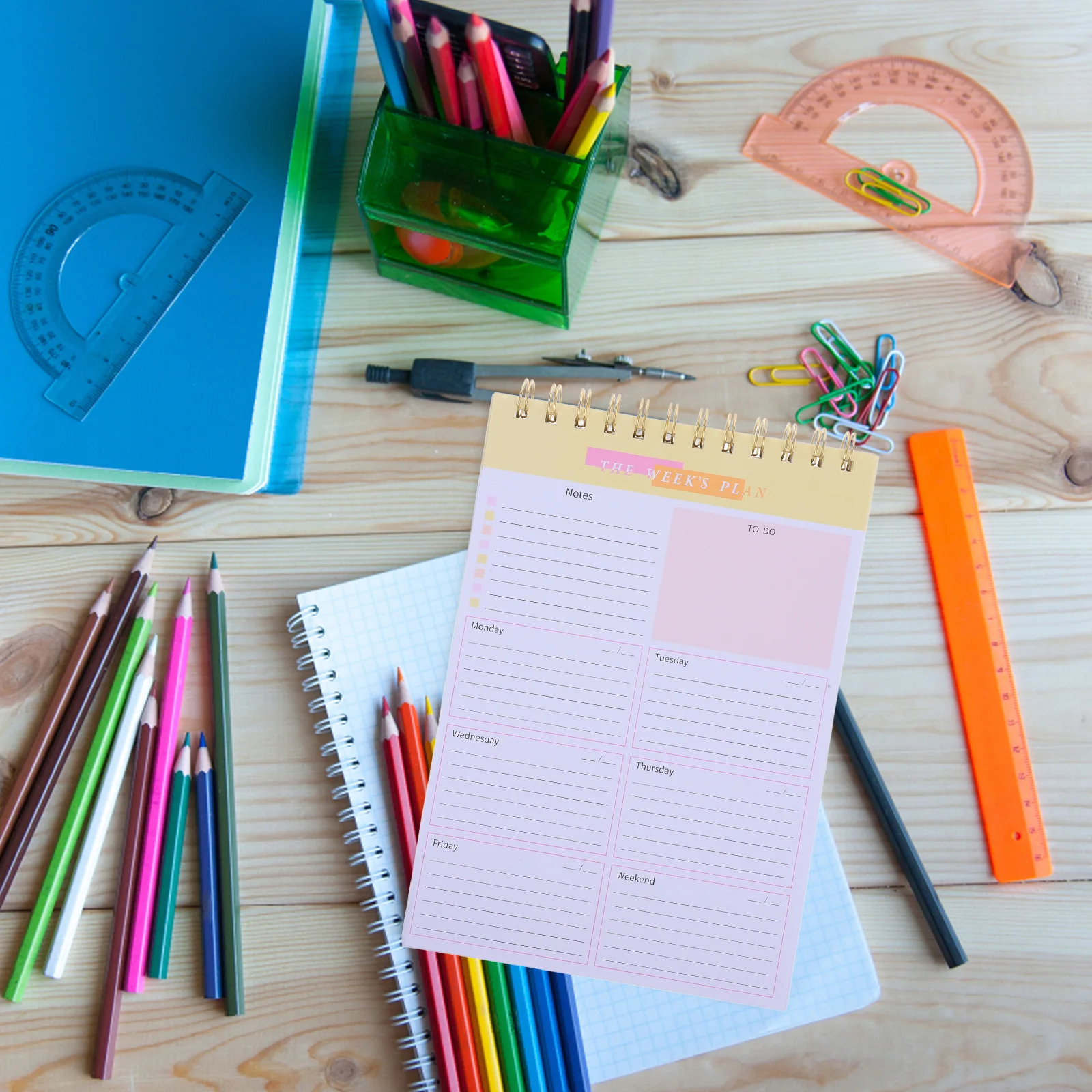 Weekly Planner Notepad Large Undated Weekly Planning Pad Smooth Paper Portable Desk Planner For Daily Task Tracking