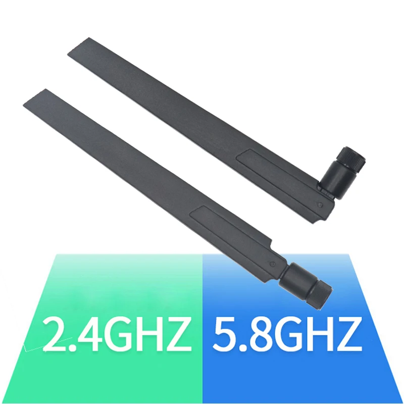 Dual Band 2.4G 5.8G Rubber Omni WiFi Router Antenna High Gain 10dbi Aerial With SMA RPSMA Male