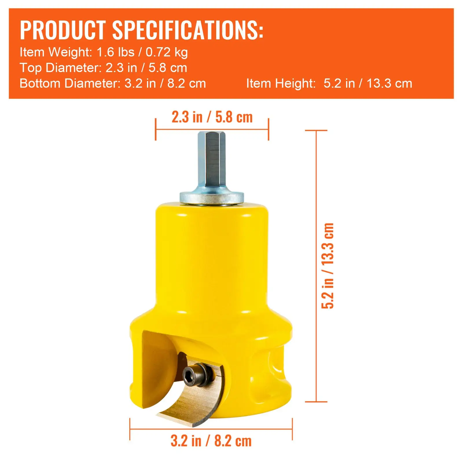 

Tenon Cutter, 1.5" / 38 mm Diameter, Premium Aluminum & Steel Log Furniture Cutter, with Dual Curved Blades & Button Screws Home Master Kit, Commercial Woodworking Tool for Home Beginner DIY