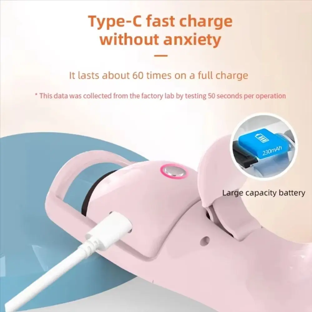 Type-C Fast Charging Electric Eyelash Curler Rapid Temperature Control 3 Temperature Settings Heated Eyelash Clip