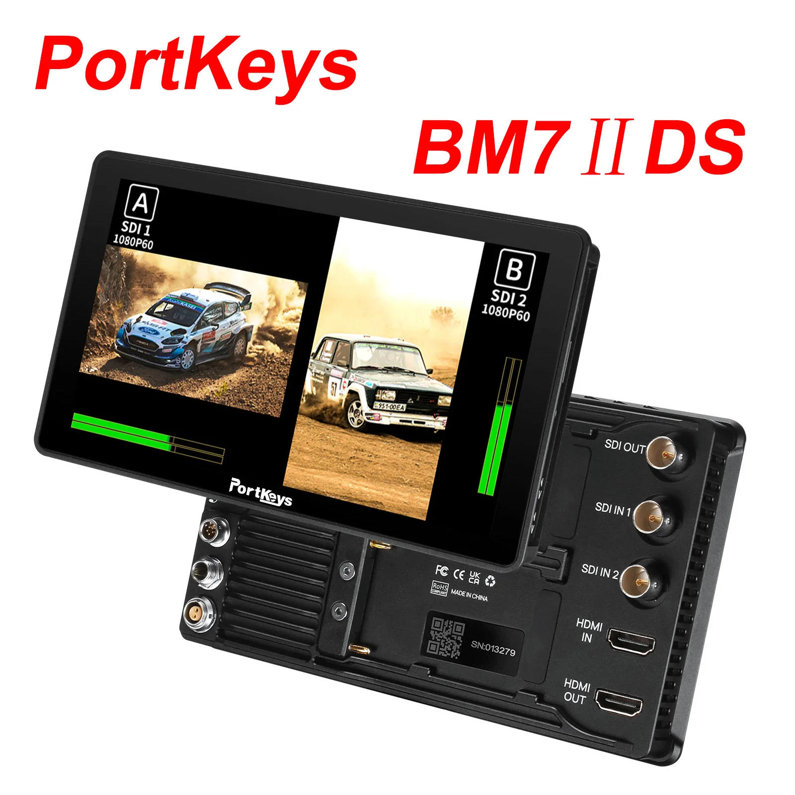 PortKeys BM7ⅡDS 7″ 2200nit Wide Color Gamut Wireless Camera Control Monitor 4K HDMI Full Touch Screen 3D LUT Field Monitor