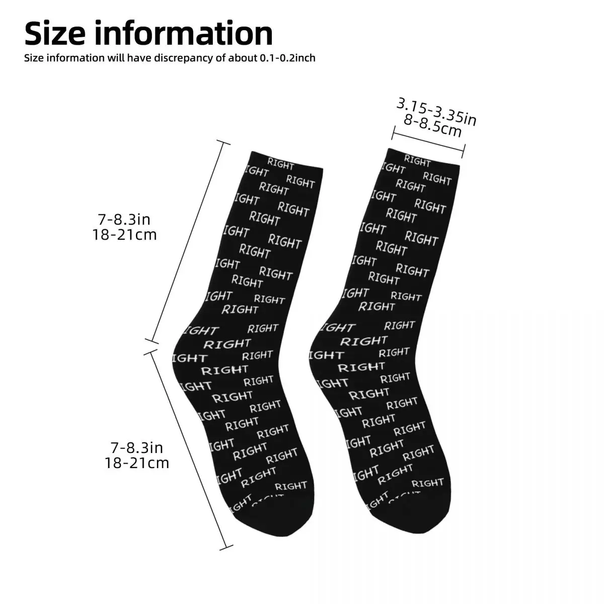 Linke und rechte Socken Harajuku hochwertige Strümpfe ganzjährig lange Socken Zubehör für Männer Frauen Geschenke