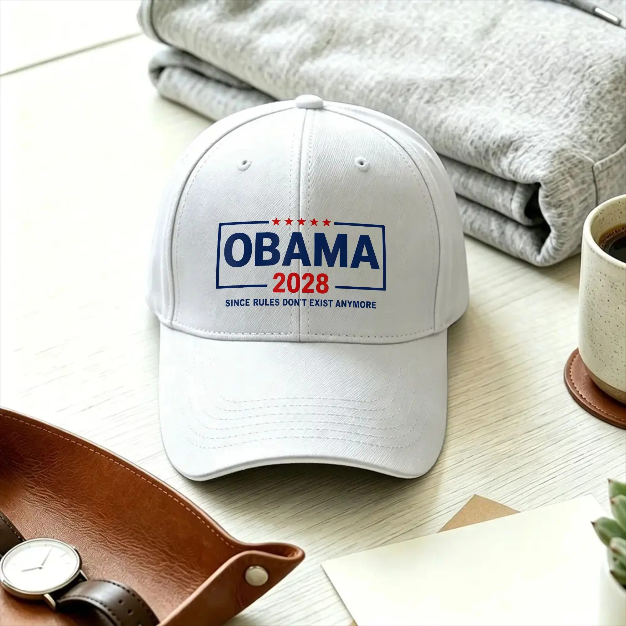 Obama 2028 Since Rules Don't Exist Anymore Casual Baseball Cap Summer  Trucker Hat Adjustable Hippie Hats Men y2k Baseball Caps