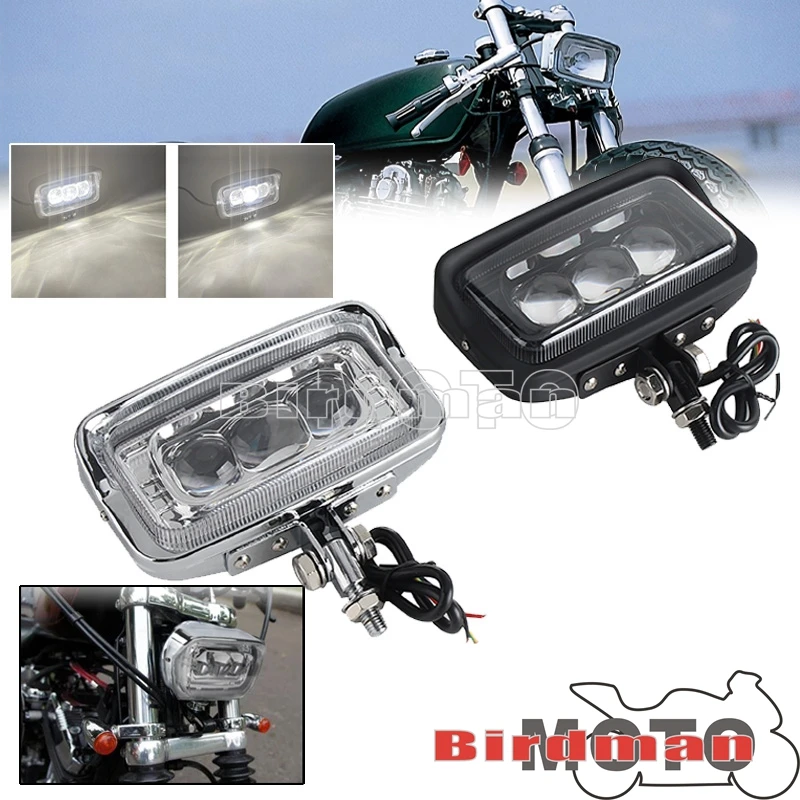 

Motorcycle Rectangle Retro Headlight Hi/Lo Beam Waterproof For Harley Honda Yamaha Suzuki Kawasaki Bobber Cafe Racer Touring